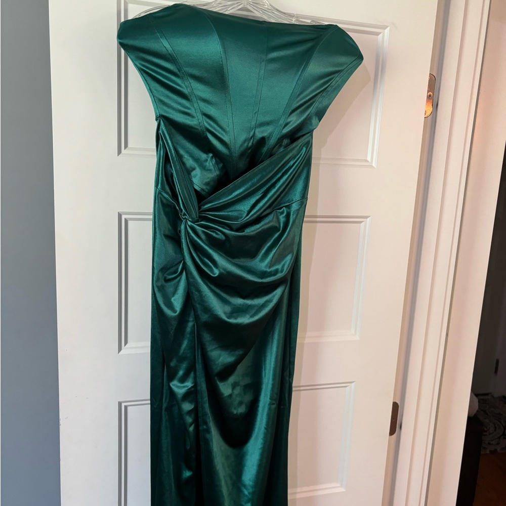 Small hunter green formal dress